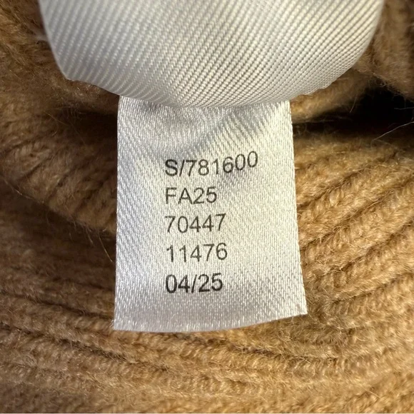 LOFT Waist Patch Pocket Cardigan Button Front Sweater Camel Womens Medium - Picture 10 of 11